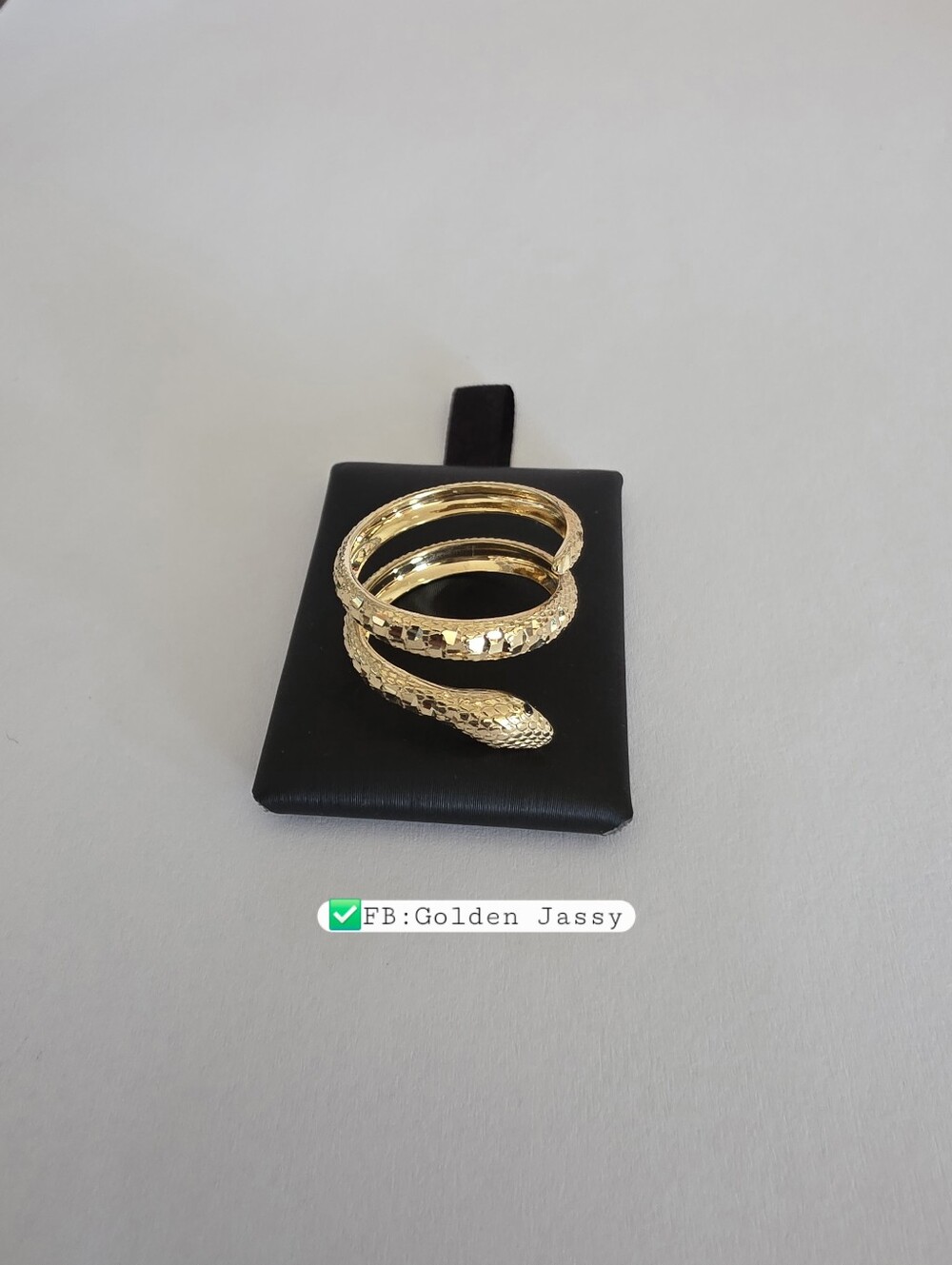 18K Real Gold Snake Ring 6.5
